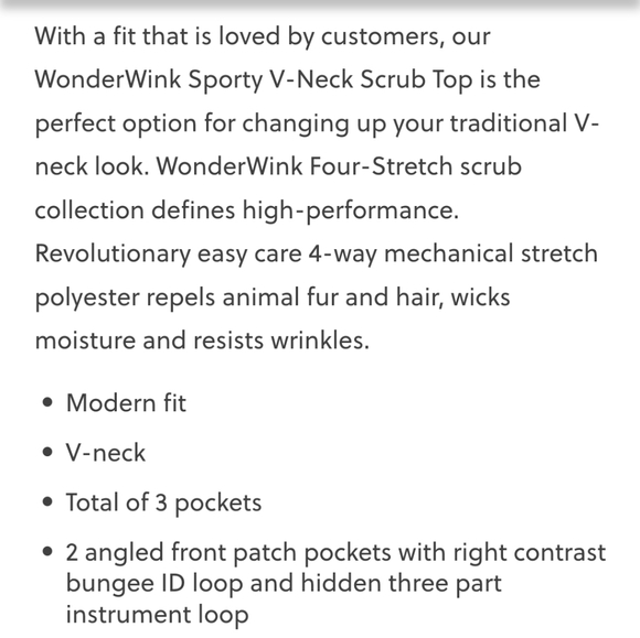 Wonder wink scrub top - Picture 2 of 3